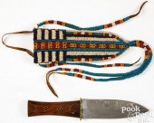 PLAINS INDIAN BEADED KNIFE SHE