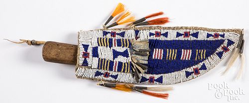 PLAINS INDIAN BEADED KNIFE