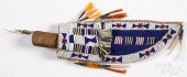 PLAINS INDIAN BEADED KNIFE SHE