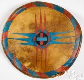 PLAINS INDIAN PAINTED HIDE SHI