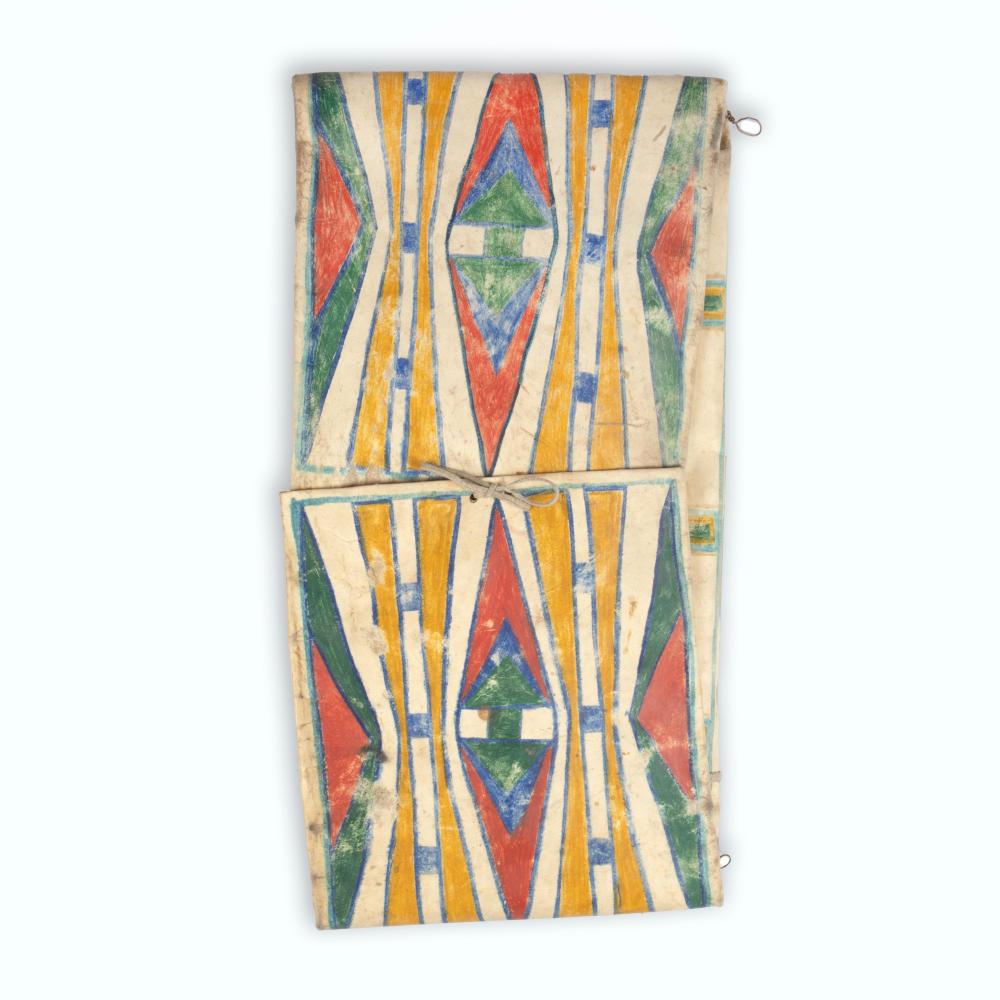 PLAINS, PAINTED PARFLECHE