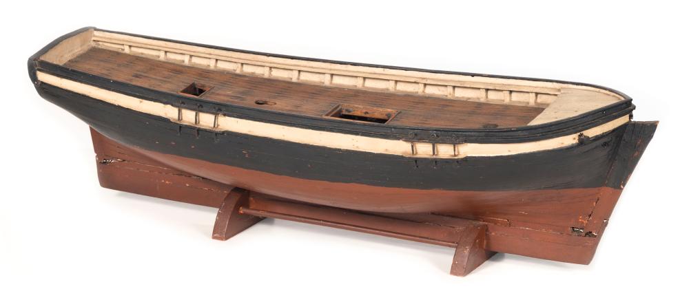 PLANK-ON-FRAME POND MODEL HULL OF A
