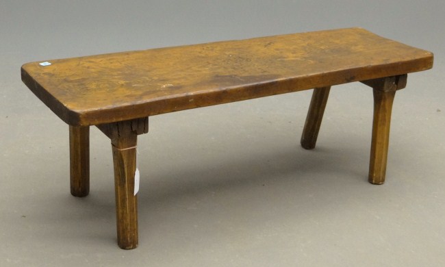 Plank seat bench. 48'' W.
