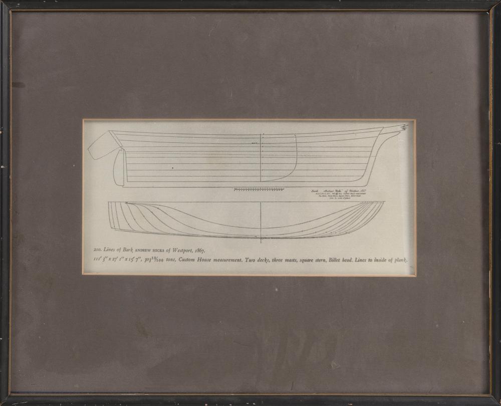 PLANS FOR THE BARK "ANDREW HICKS"