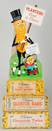 Planters Peanut Boxes & Sign.