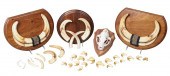 Plaque mounted tusks and tusk