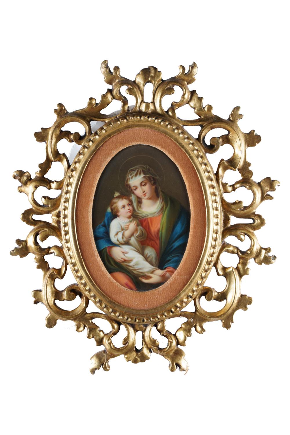 PLAQUE OF MADONNA &
