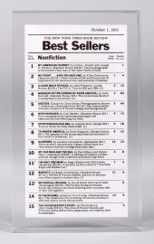 PLAQUE OF NEW YORK TIMES BEST
