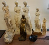 PLASTER AND BRASS STATUES OF V