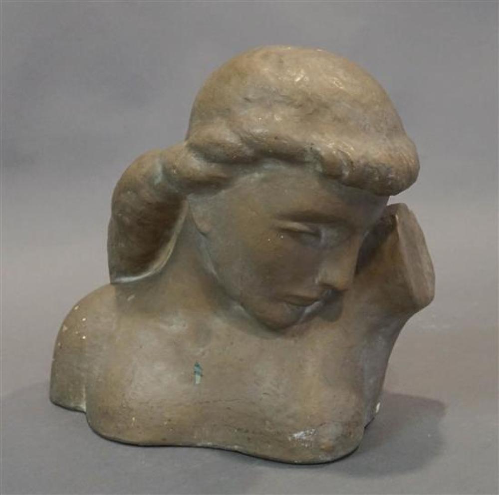 PLASTER BUST OF A CLASSICAL FIGURE,