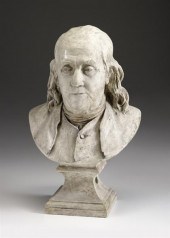 Plaster bust of Benjamin Frank