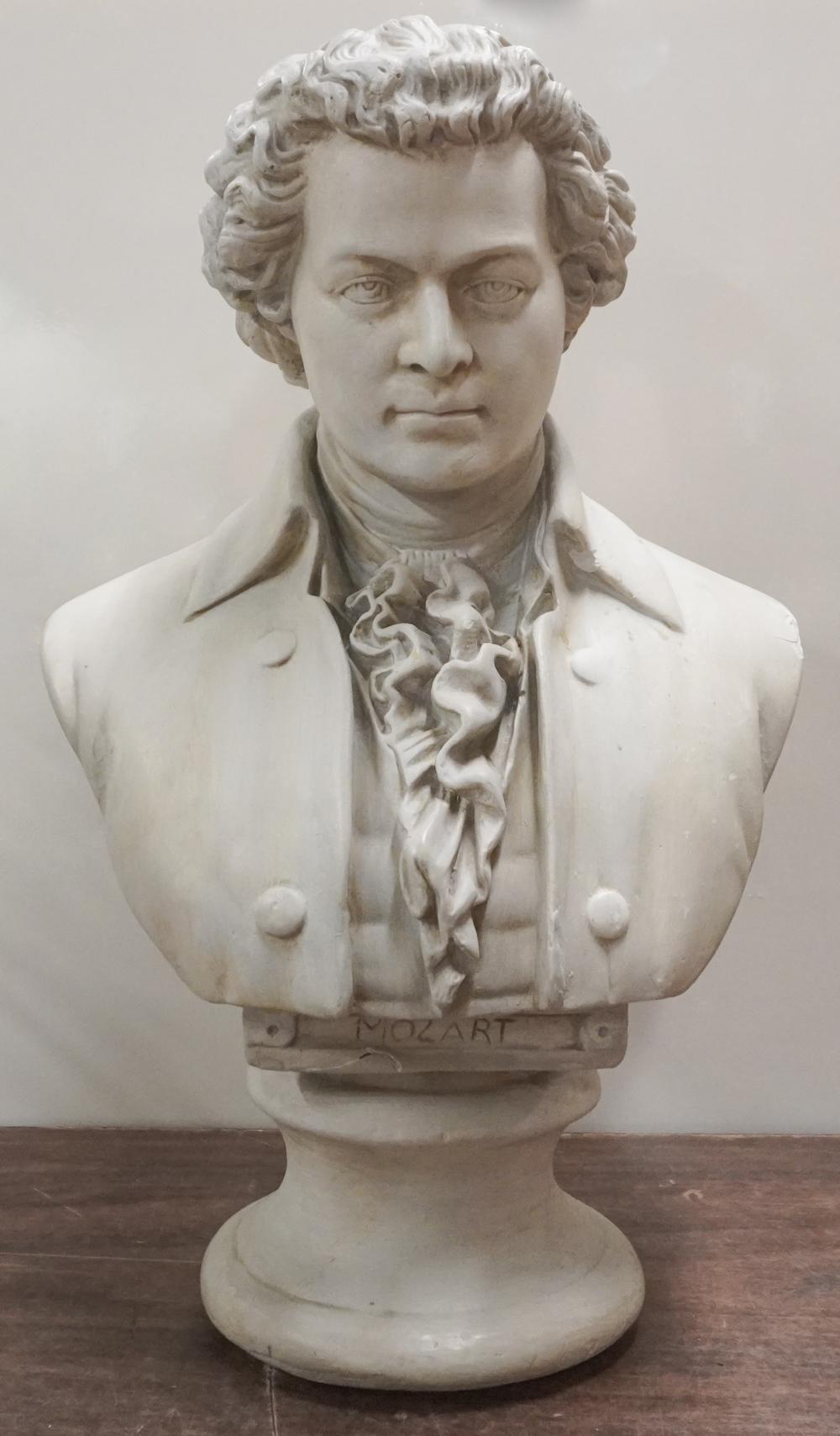 PLASTER BUST OF MOZARTPlaster