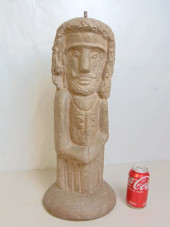 PLASTER CAST FIGURAL LAMP BASE