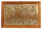 PLASTER EQUESTRIAN RELIEF, 19T