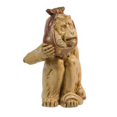 PLASTER FIGURE OF A MONKEY WIT