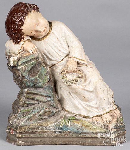 PLASTER FIGURE OF A RESTING