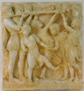 PLASTER HANGING PLAQUE, EARLY