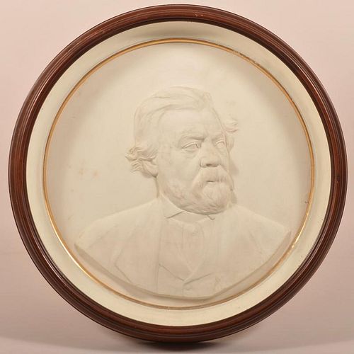 PLASTER RELIEF BUST OF A