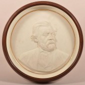 PLASTER RELIEF BUST OF A GENTL