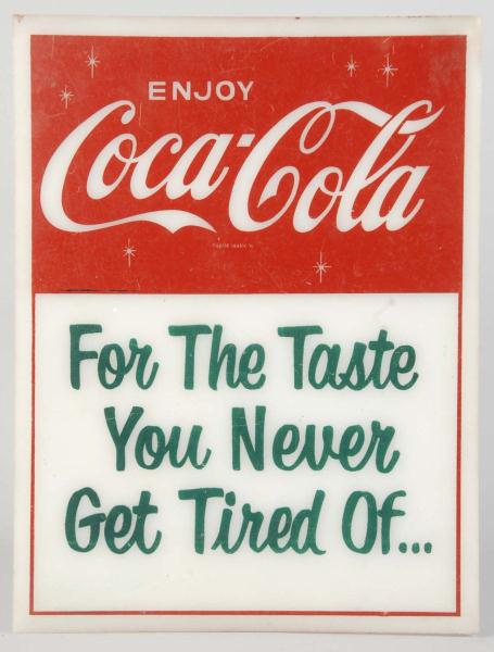 Plastic Coca-Cola Sign. 