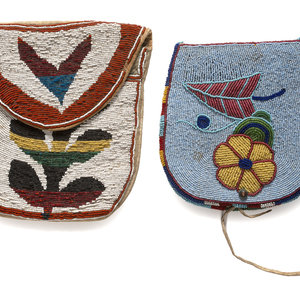 Plateau Beaded Pouches early 20th