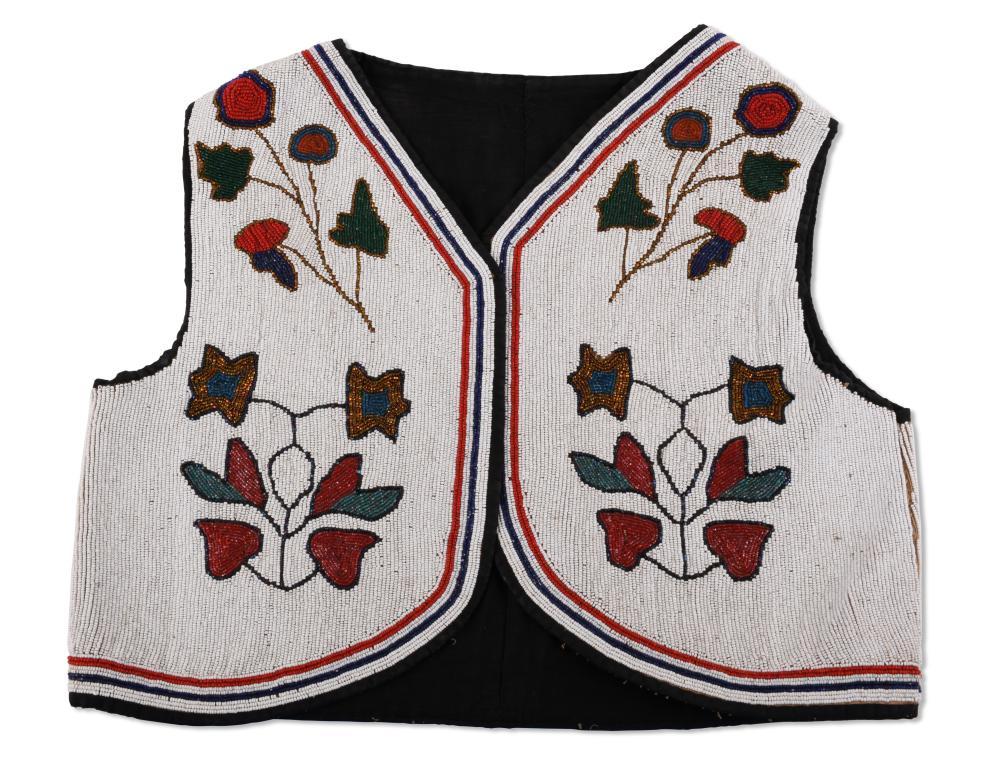 PLATEAU PICTORIAL BEADED VEST,
