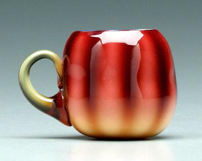Plated amberina cup, applied