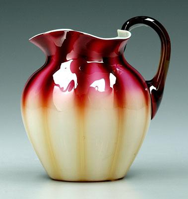Plated amberina pitcher, New