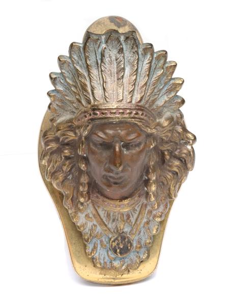 PLATED IRON FIGURAL NATIVE AMERICAN