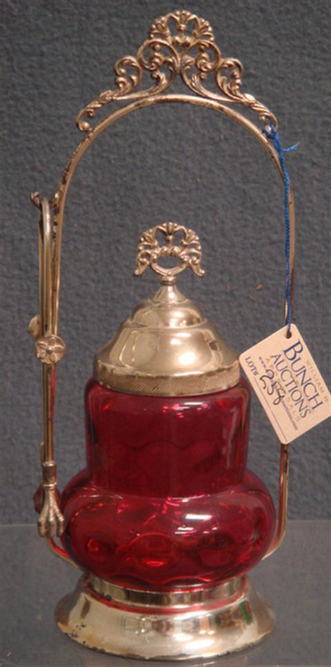 Plated silver Victorian pickle jar,