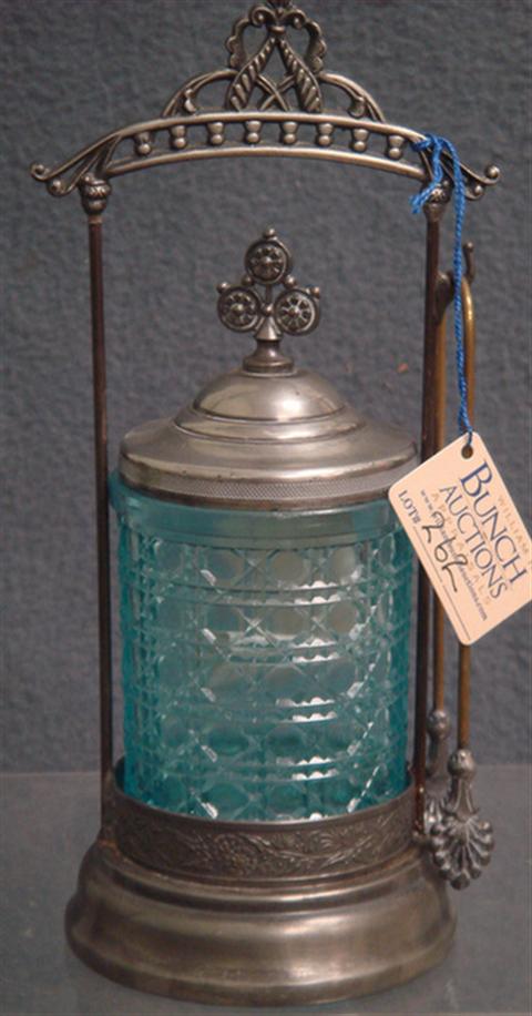 Plated silver Victorian pickle jar,