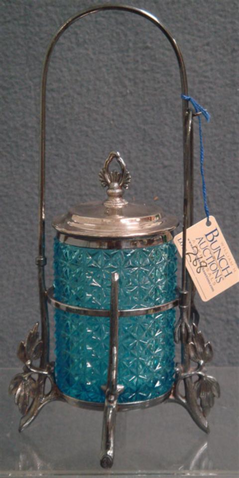 Plated silver Victorian pickle jar,