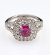 PLATINUM 1.01 CT UNHEATED RUBY