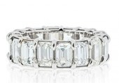 PLATINUM 10.5CT EMERALD CUT ET