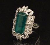 PLATINUM 12.41 CT. EMERALD & D
