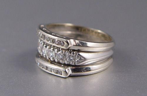 PLATINUM, 14K AND DIAMOND TRIPLE