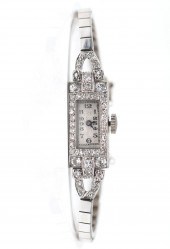 PLATINUM & 14K DIAMOND WRISTWA
