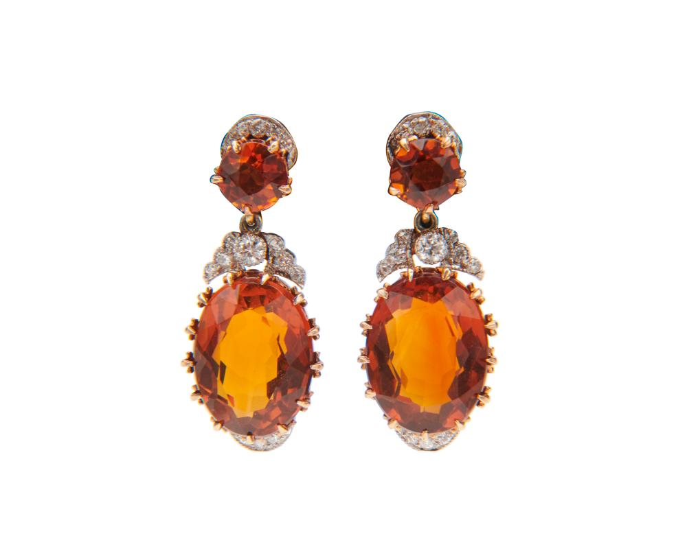 PLATINUM, 14K GOLD, CITRINE, AND