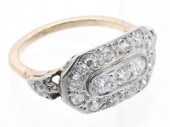 PLATINUM & 14K YELLOW GOLD DIA