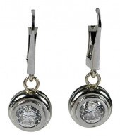 PLATINUM 14KT. DIAMOND EARRING