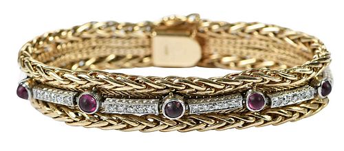 PLATINUM, 14KT. GEMSTONE