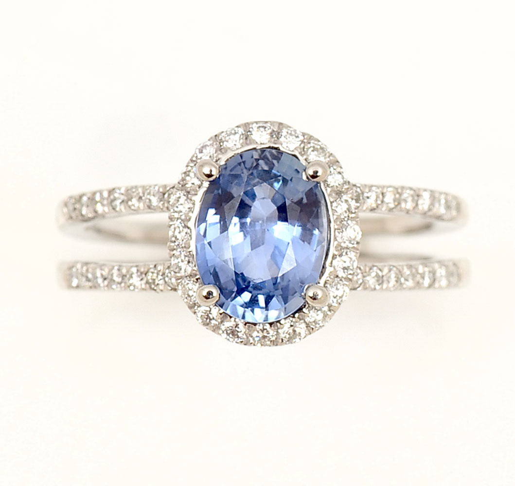 PLATINUM 1.70 CT UNHEATED BLUE