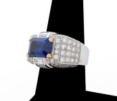 PLATINUM 18K CEYLON SAPPHIRE D