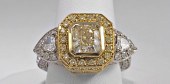 PLATINUM & 18k GOLD FANCY YELL