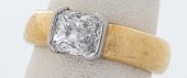 PLATINUM & 18K GOLD RADIANT CU