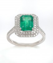 PLATINUM 2.06 CT EMERALD & DIA