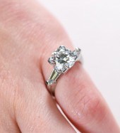 PLATINUM 2.31CT DIAMOND RING,