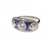 PLATINUM 3.46 CT DIAMOND & SAP