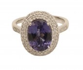 PLATINUM 3.70 CT TANZANITE & D