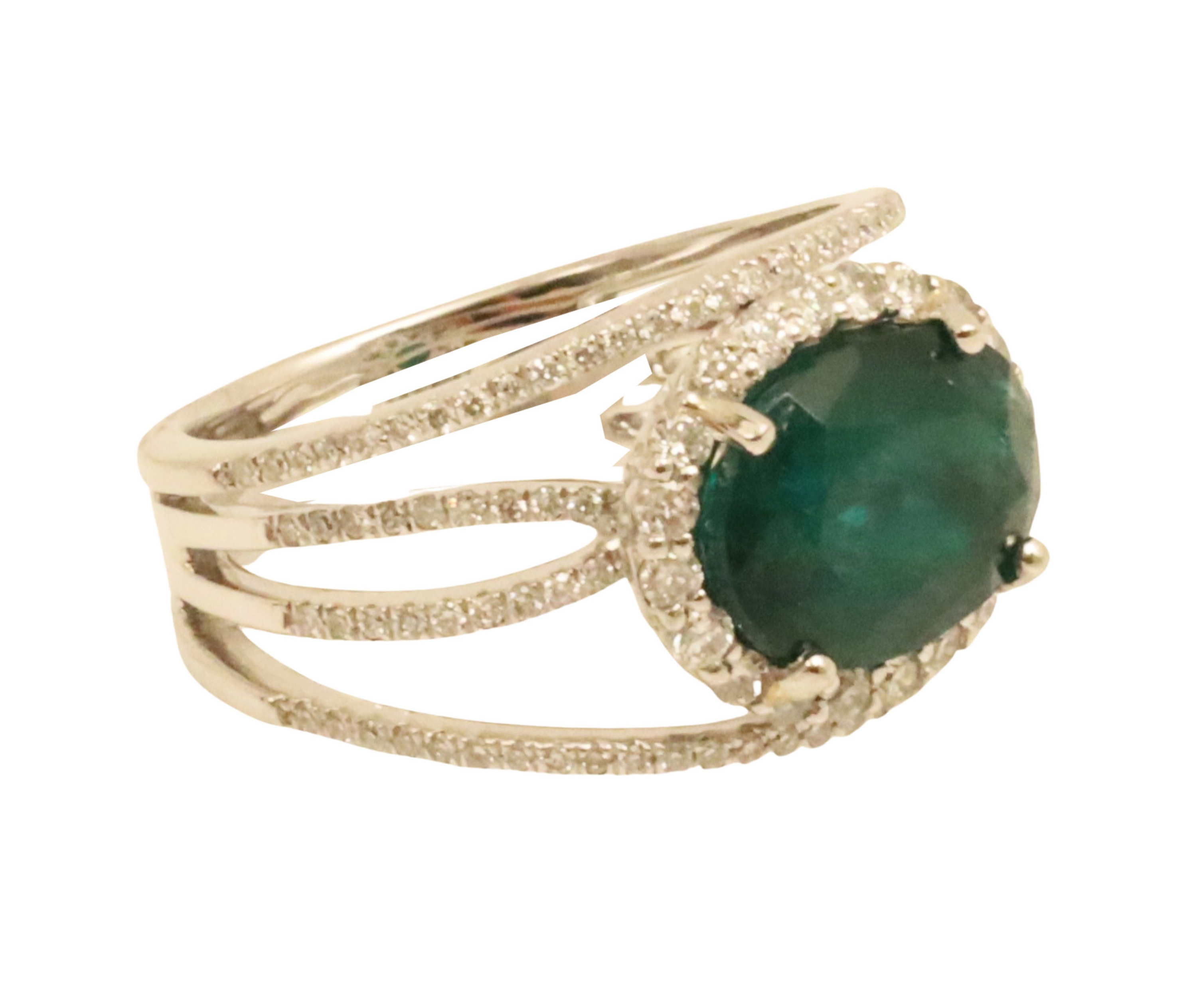 PLATINUM 3.96 CT EMERALD &